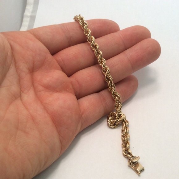 14K YELLOW REAL GOLD ROPE UNISEX BRACELET 7 1/2 INCH 5.30MM 8.60GRAMS - Picture 6 of 8